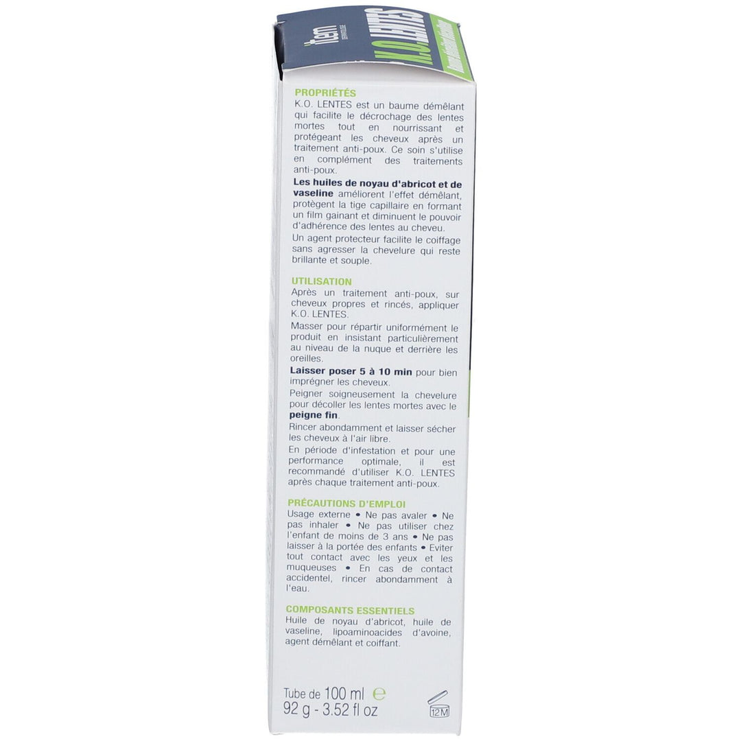Item Dermatologie K.o Nits Remover Balm For Nits And Lice Item 100ml (3.38fl oz)