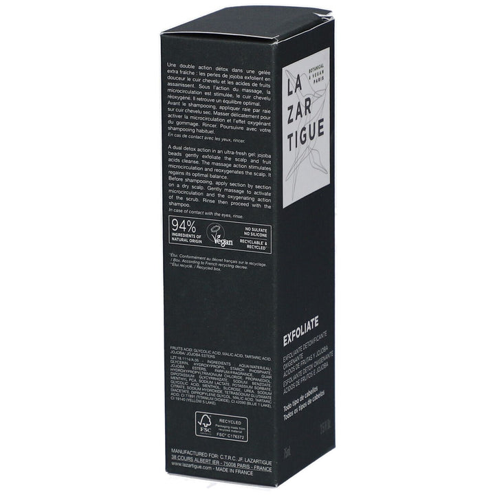 Lazartigue Exfoliate Exfoliating and purifying pre-shampoo gel for the scalp 75ml (2.53fl oz)