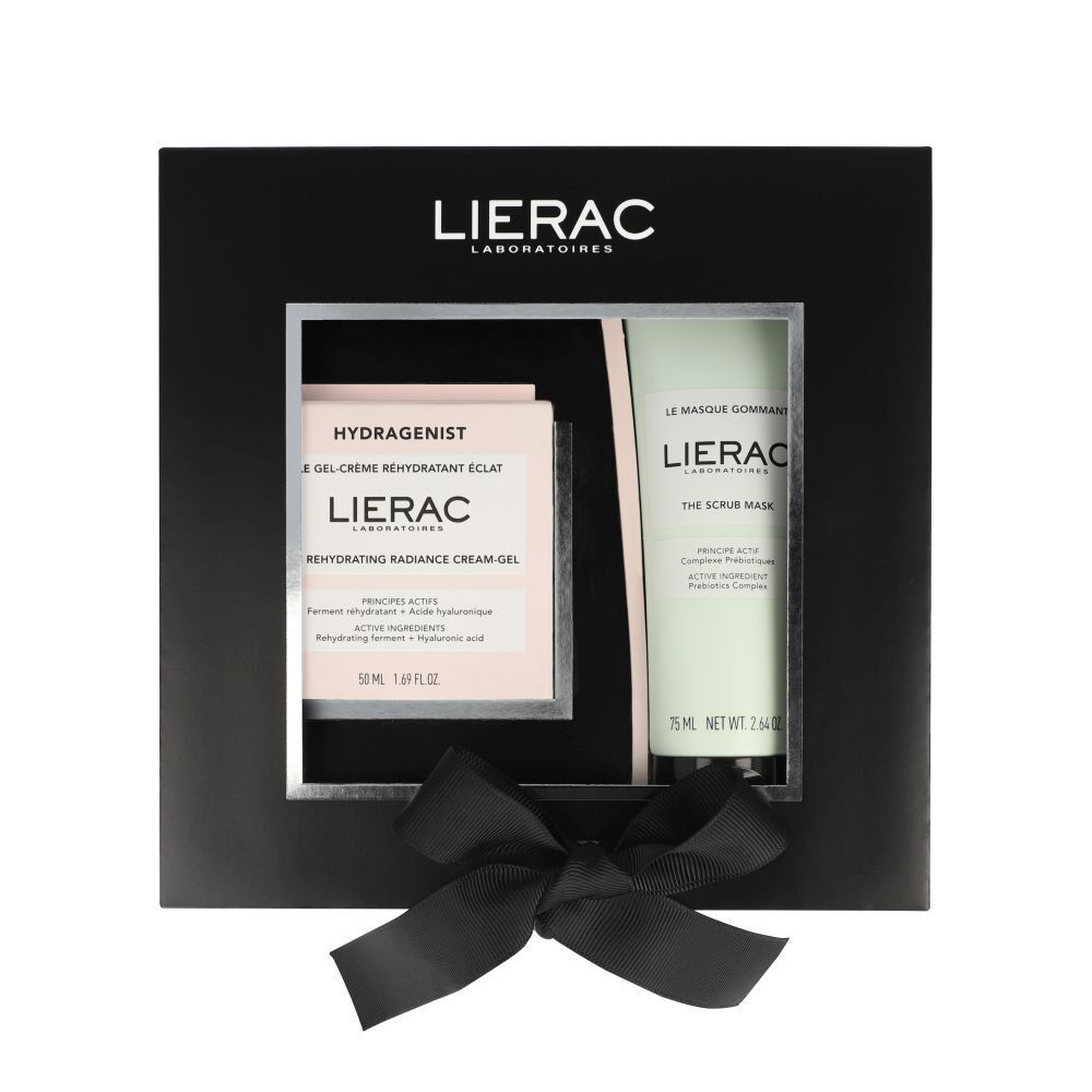Lierac Hydragenist Hydrating Radiance Gel-Cream 50ml + Exfoliating Masks Giftboxes