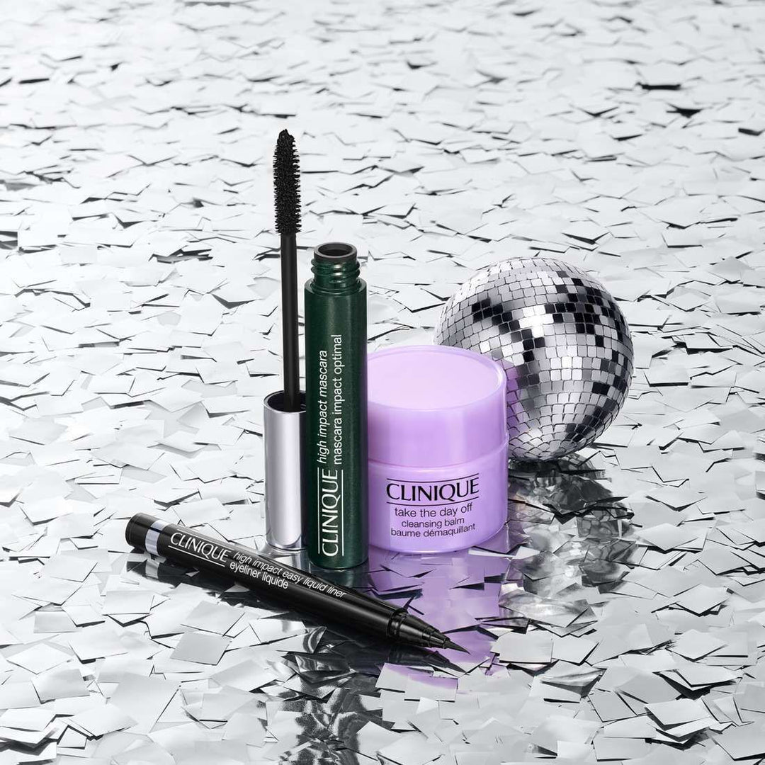 Clinique High Impact Favorites Gift Box with Mascara, Eyeliner, and Cleansing Balm