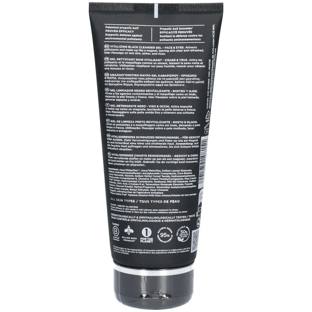 Apivita Black Detox Gel de Limpeza para Rosto e Olhos 150ml
