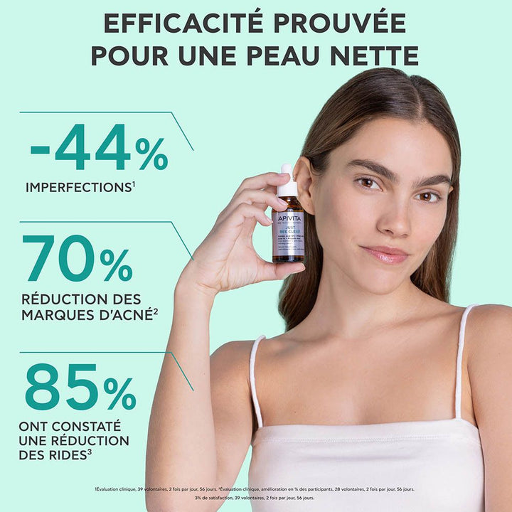 Apivita Just Bee Clear Sérum resurfaçant pour imperfections et marques 30ml