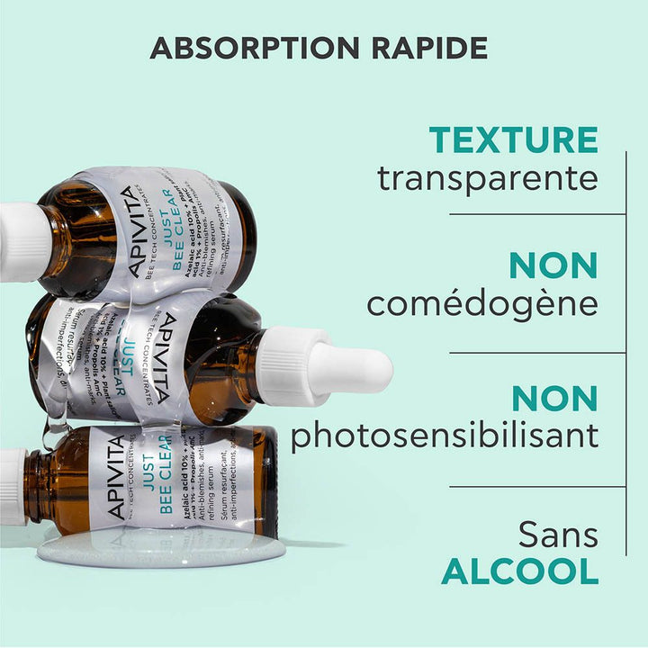 Apivita Just Bee Clear Sérum resurfaçant pour imperfections et marques 30ml
