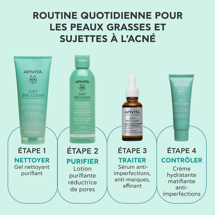 Apivita Just Bee Clear Sérum resurfaçant pour imperfections et marques 30ml