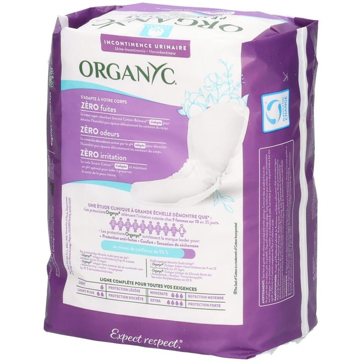 Organyc Normal bladder weakness pads Mild incontinence x12