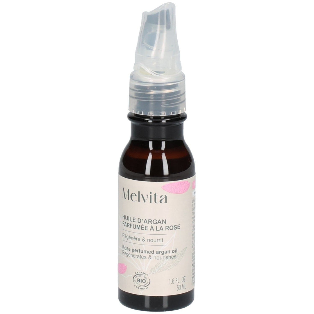 Melvita Óleo de argan orgânico perfumado com rosa 50 ml