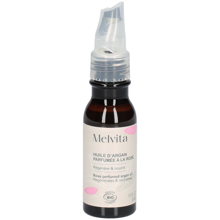 Melvita Óleo de argan orgânico perfumado com rosa 50 ml