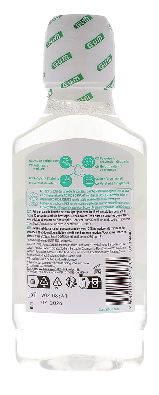 Gum Organic Mouthwash Strawberry Mint 300ml (10.14fl oz)