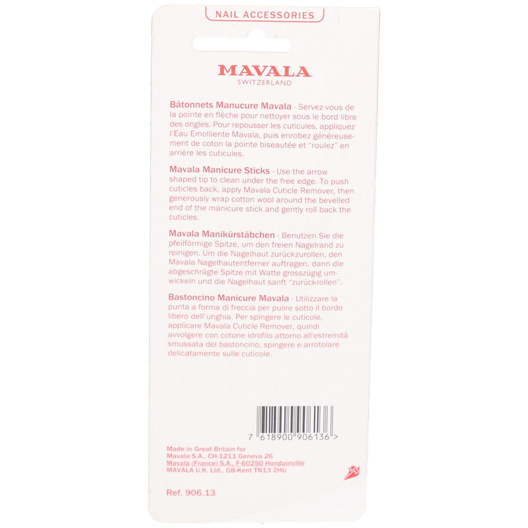 Mavala Manicure Sticks 5pcs for Cuticle Care and Nail Cleaning