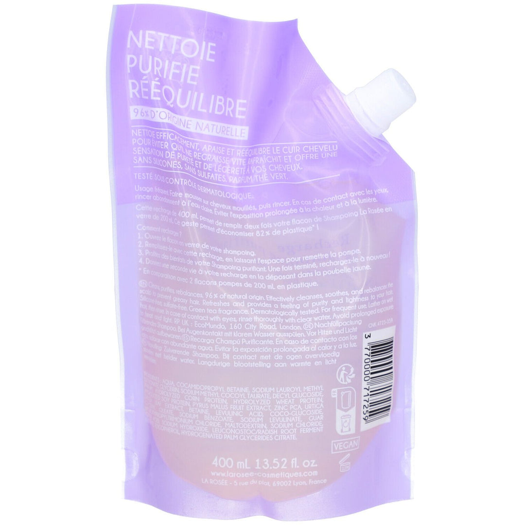 La Rosée Refill Purifying Shampoo with plant Keratin and Nettle Bio 400ml (13.52fl oz)