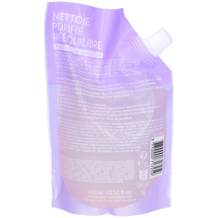 La Rosée Refill Purifying Shampoo with plant Keratin and Nettle Bio 400ml (13.52fl oz)