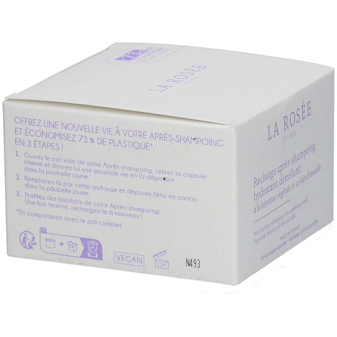 La Rosée Condicionador Capilar Hidratante Desembaraçante Refil com Queratina Vegetal e Leite de Amêndoas 200g