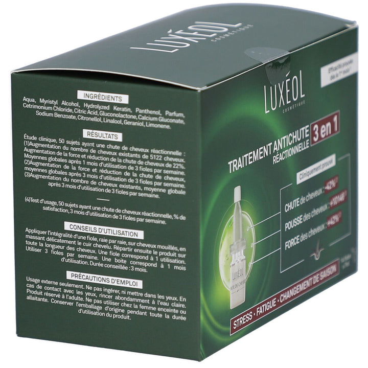 Luxeol 2-en-1 Chute de cheveux réactionnelle 14 ampoules de 7ml