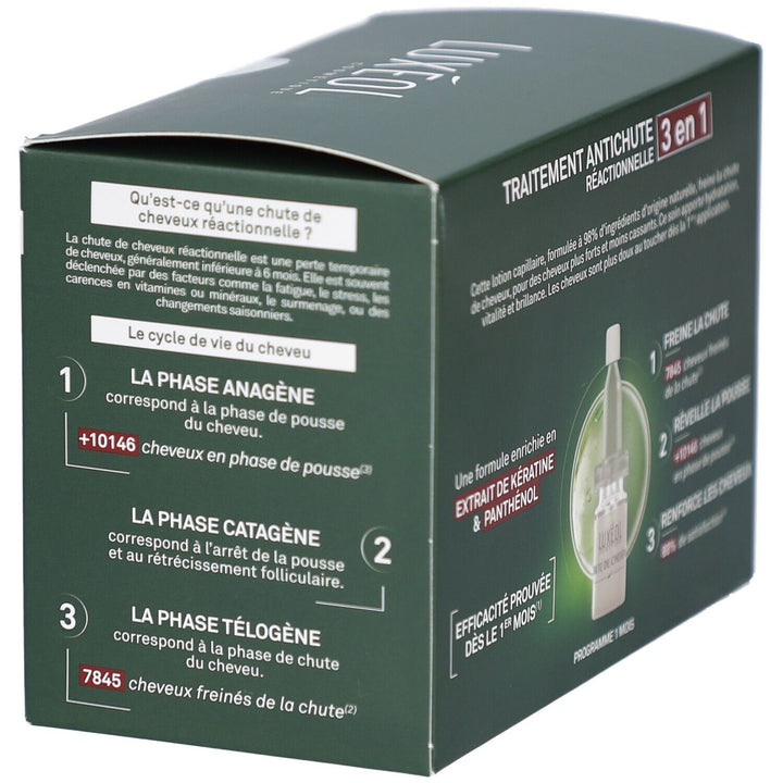 Luxeol 2-en-1 Chute de cheveux réactionnelle 14 ampoules de 7ml