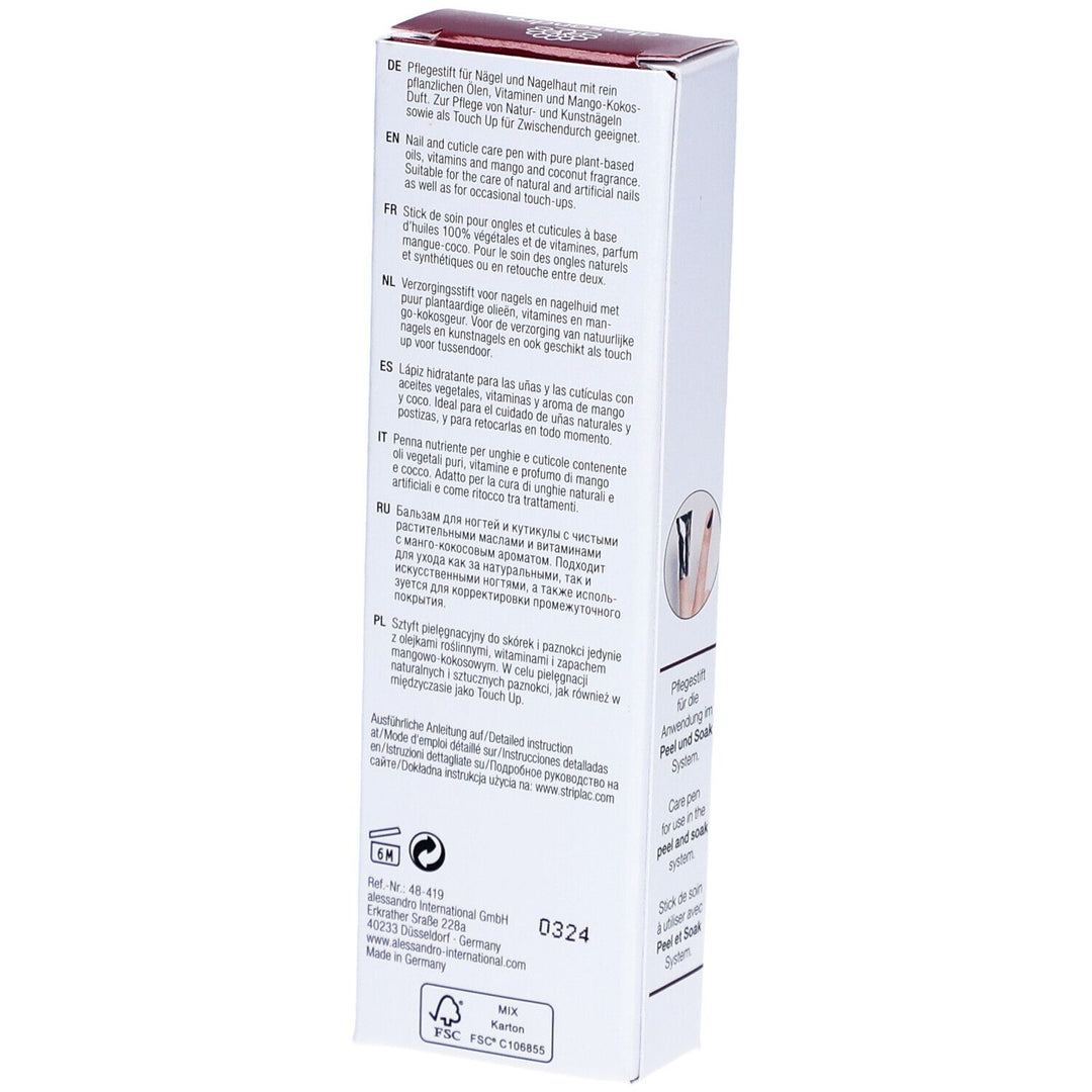 Alessandro Striplac Care & Gloss Pen Peel Or Soak قلم برأس لباد 2.8ml