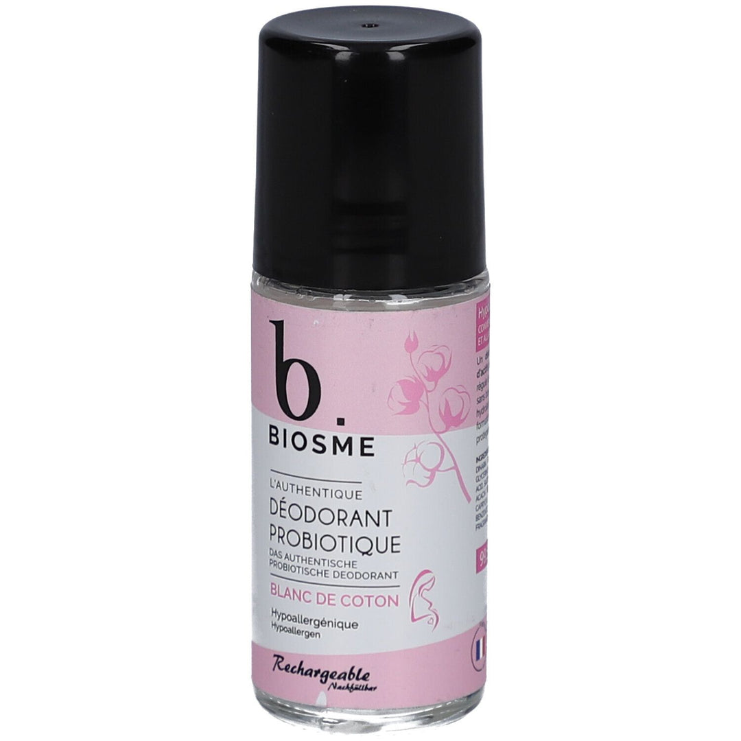 Biosme مزيل عرق رول-أون بروبيوتيك قابل لإعادة التعبئة Cotton White 50ml