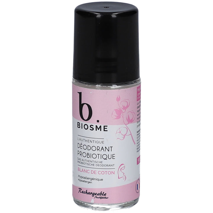 Biosme مزيل عرق رول-أون بروبيوتيك قابل لإعادة التعبئة Cotton White 50ml