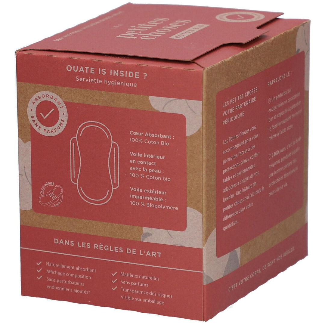 Les Petites Choses Hygiene Night Towels Organic Cotton Box of 10