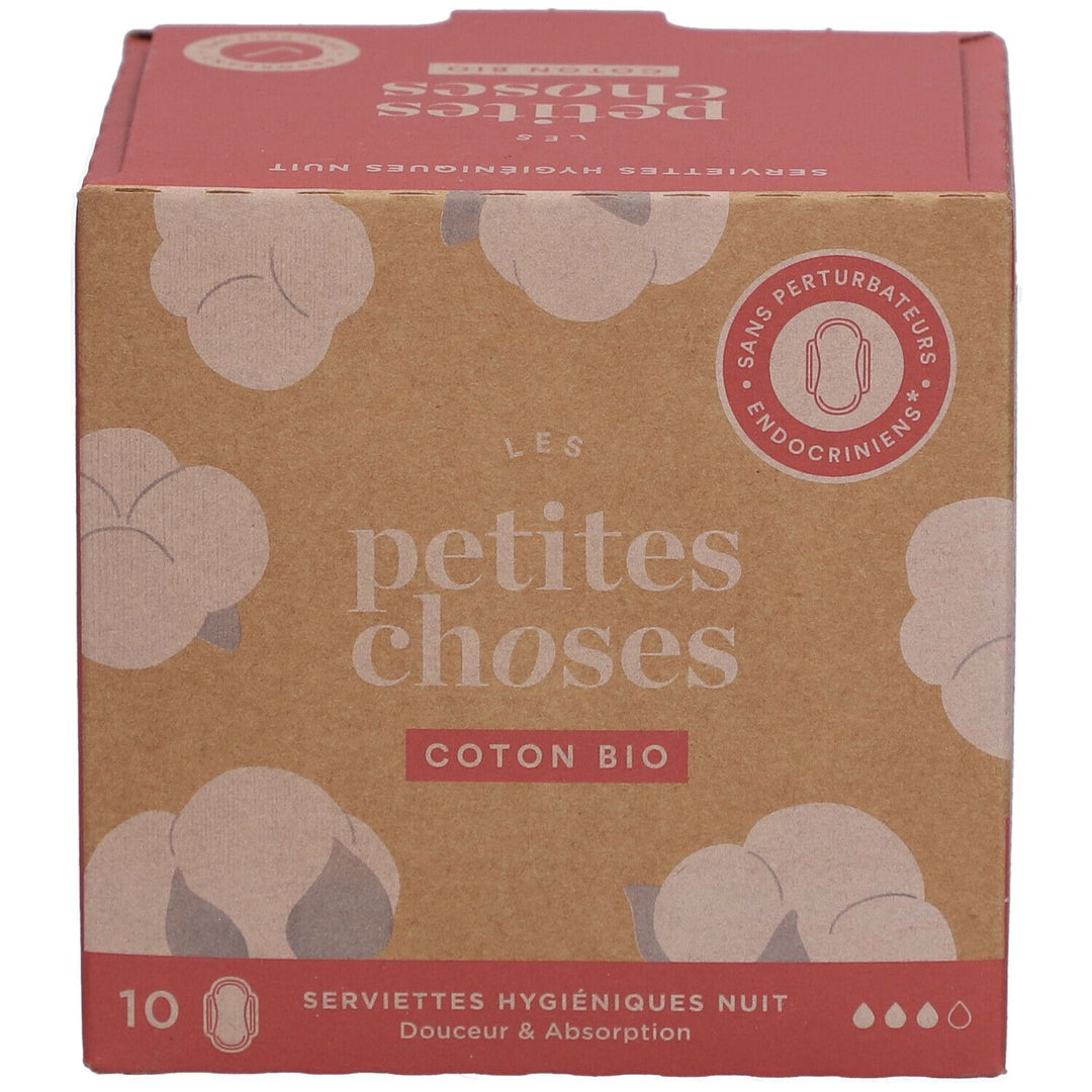 Les Petites Choses Hygiene Night Towels Organic Cotton Box of 10