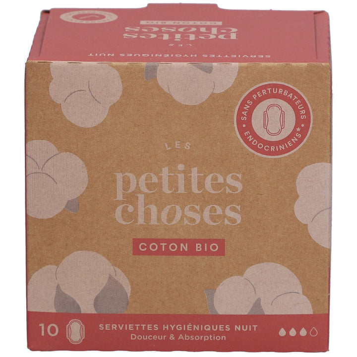 Les Petites Choses Hygiene Night Towels Organic Cotton Box of 10