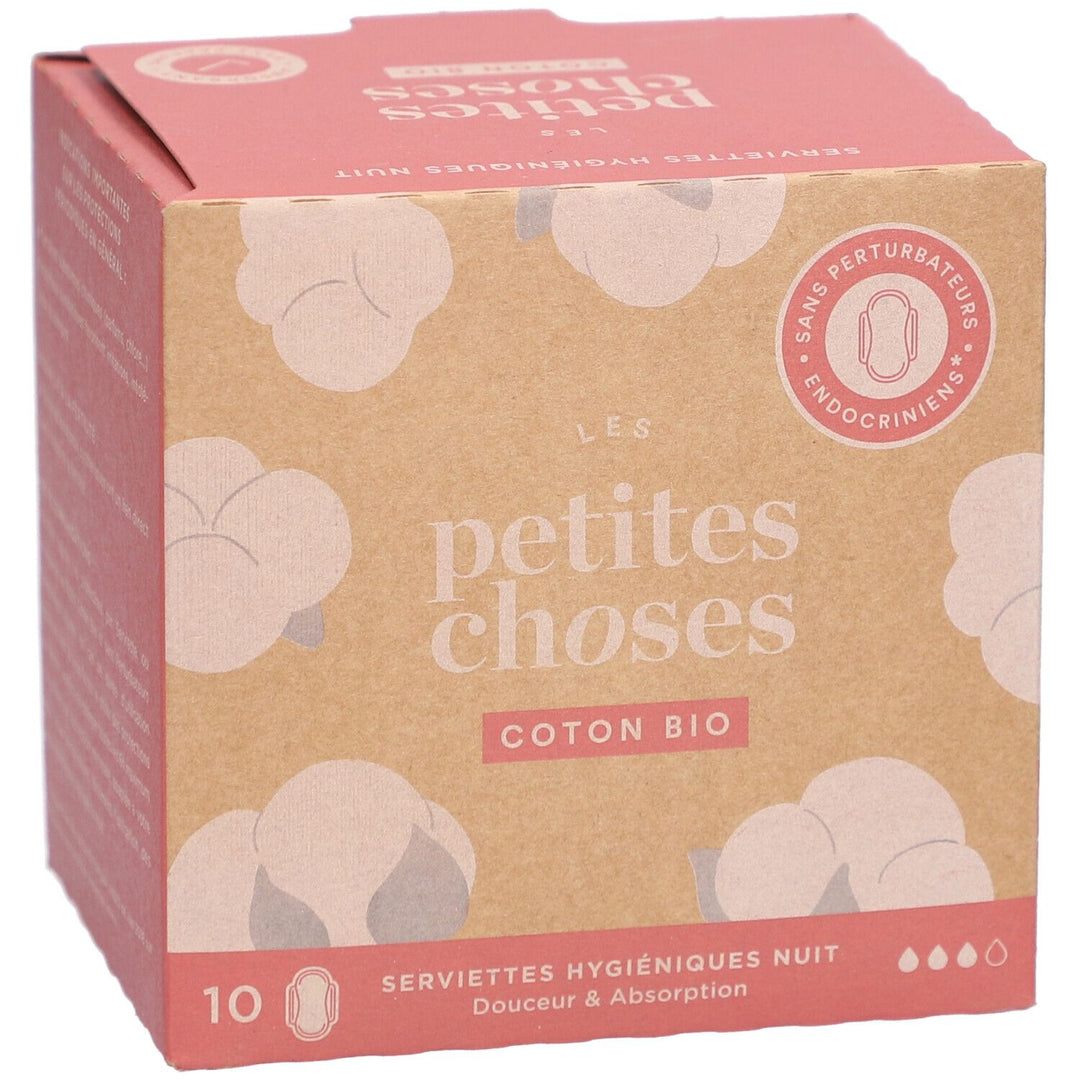 Les Petites Choses Hygiene Night Towels Organic Cotton Box of 10