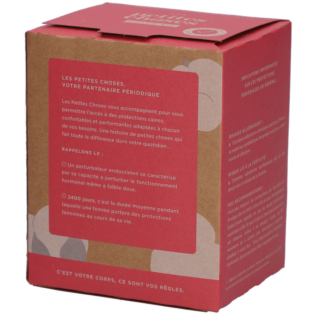 Les Petites Choses Serviettes hygiéniques extra longues en coton biologique boîte de 8
