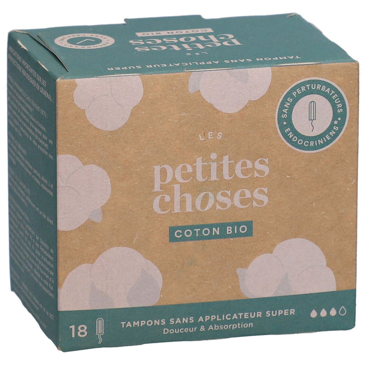 Les Petites Choses Flux Super pads without applicators Bioes cotton Box of 18