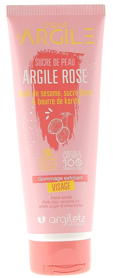 Argiletz مقشر سكري للوجه بالطين الوردي 100ml