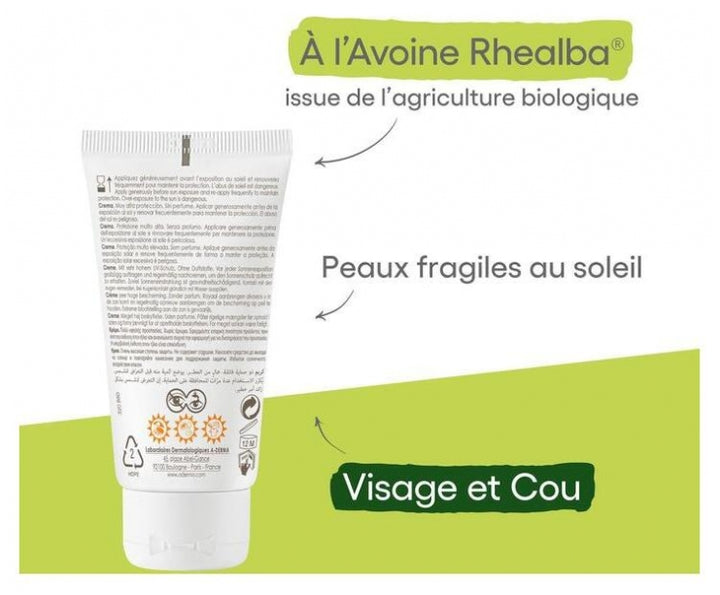 A-Derma Protect Crème Très Haute Protection SPF50+ Sans Parfum 40ml