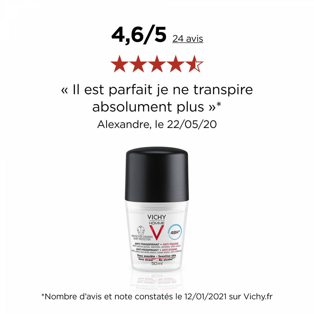 Vichy Anti-Perspirant Roll-On 48h Anti-stains  50ml (1.69fl oz)