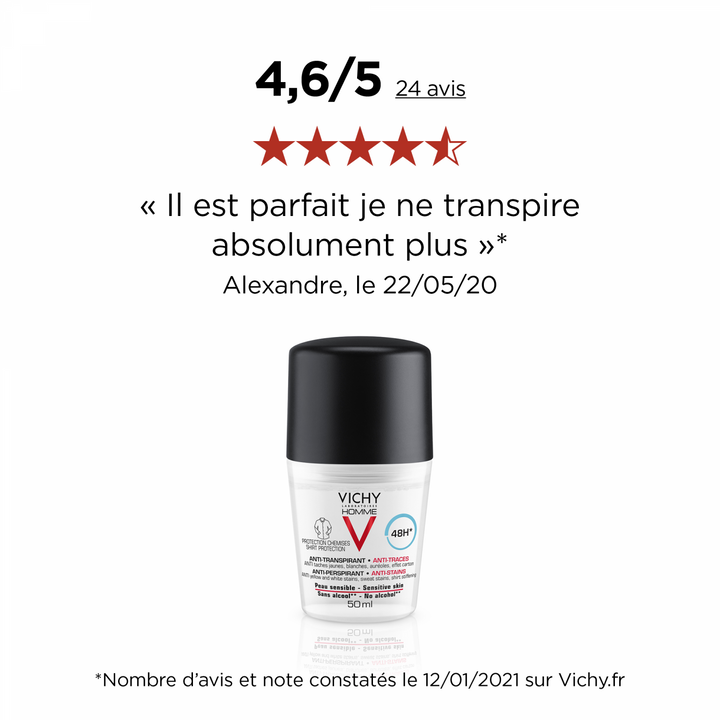 Vichy Anti-Perspirant Roll-On 48h Anti-stains  50ml (1.69fl oz)