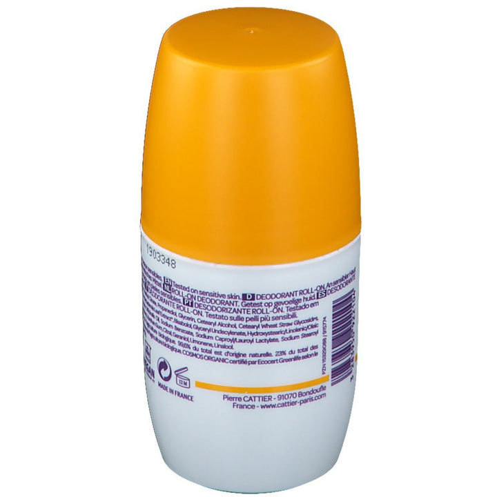 Cattier Deodorante Roll-on al profumo di agrumi, bergamotto e arancia Bio 50ml