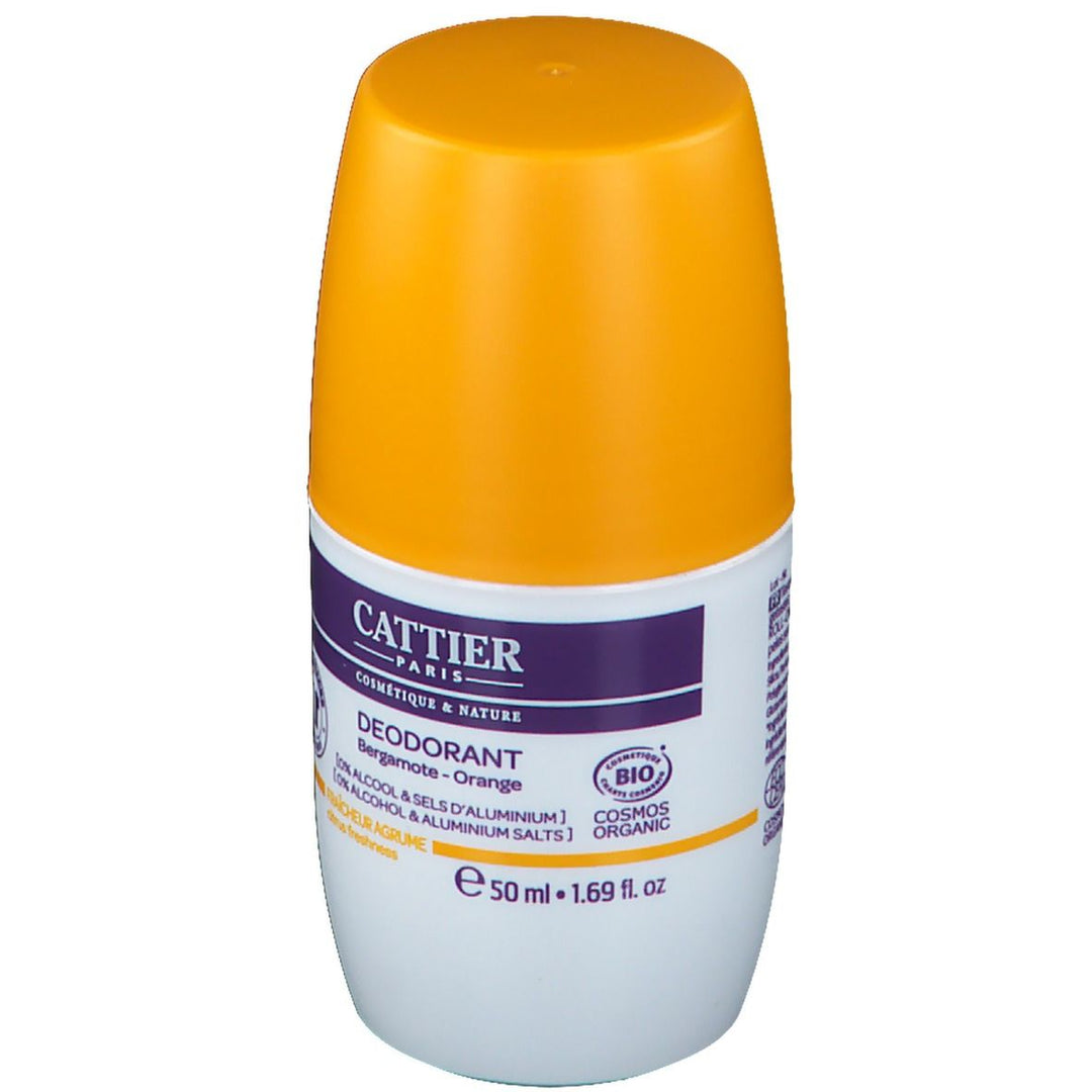 Cattier Deodorante Roll-on al profumo di agrumi, bergamotto e arancia Bio 50ml