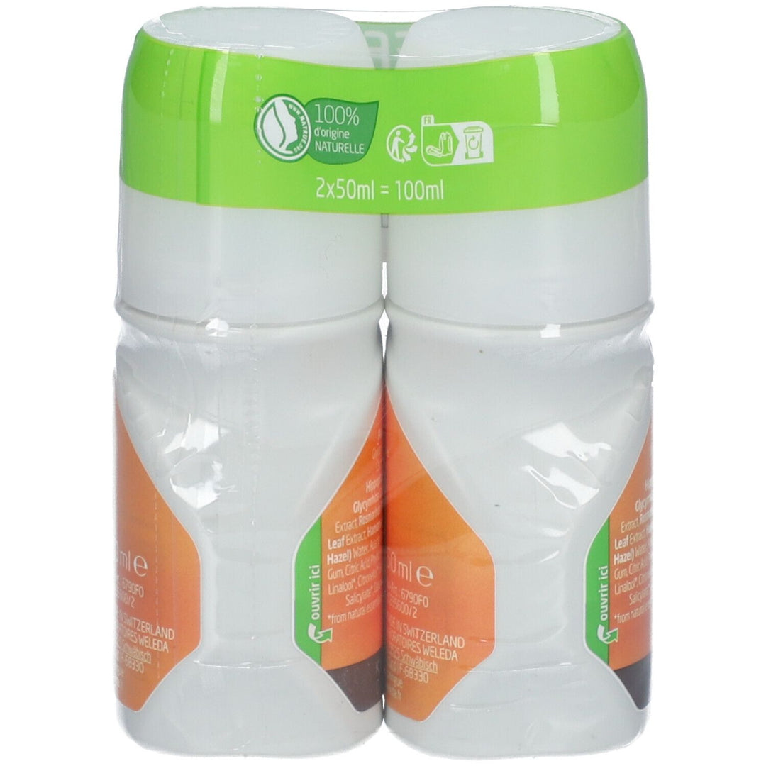 Weleda Sea Buckthorn 24h Roll-on Deodorant 2x 50ml (1.69fl oz)