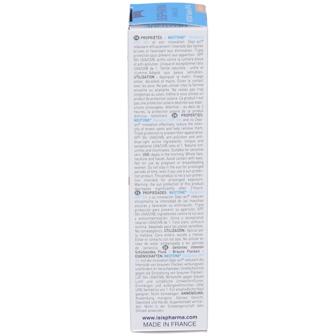 Isispharma Neotone Radiance Fluide teinté protecteur intensif SPF50+ 30ml