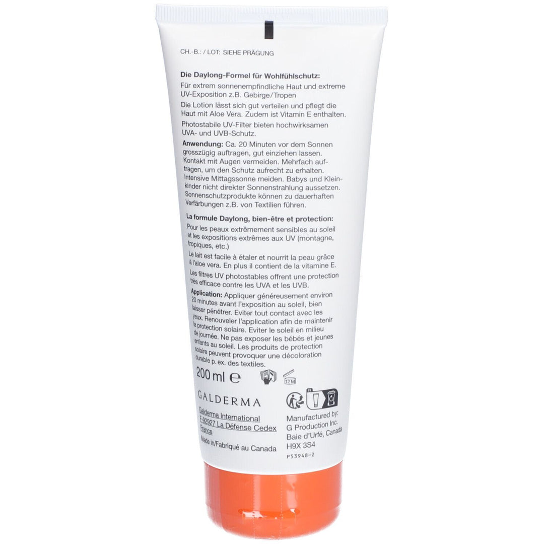 Galderma Daylong Lait solaire liposomal SPF50+ 200ml
