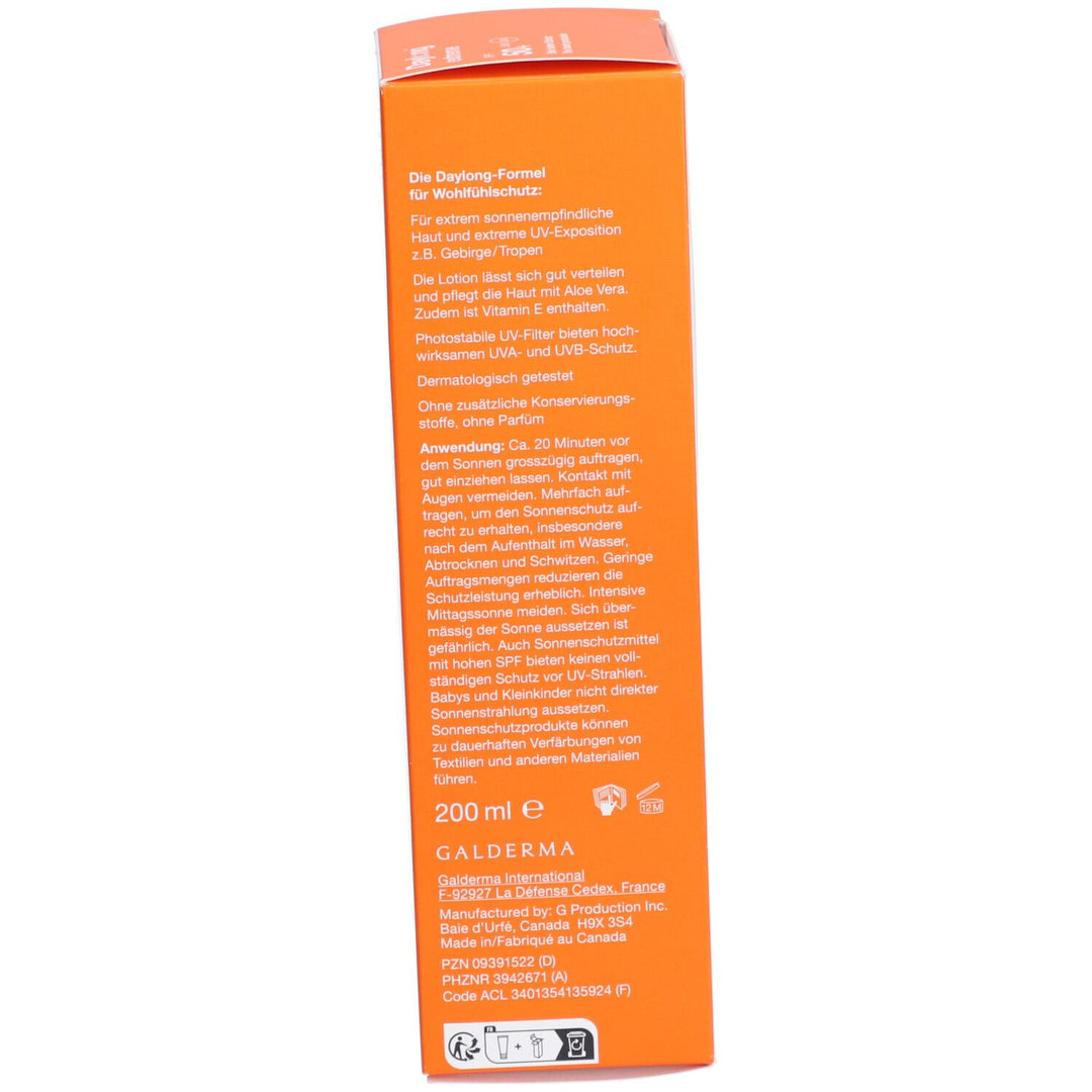 Galderma Daylong Lait solaire liposomal SPF50+ 200ml