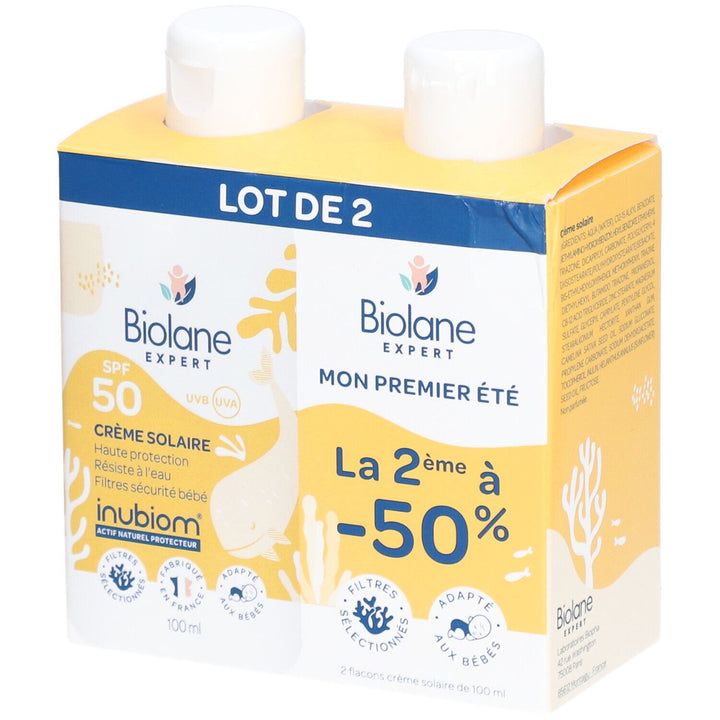 Biolane Expert SPF50 Sunscreen Babies & Children 100ml x2 (3.38fl oz x2)
