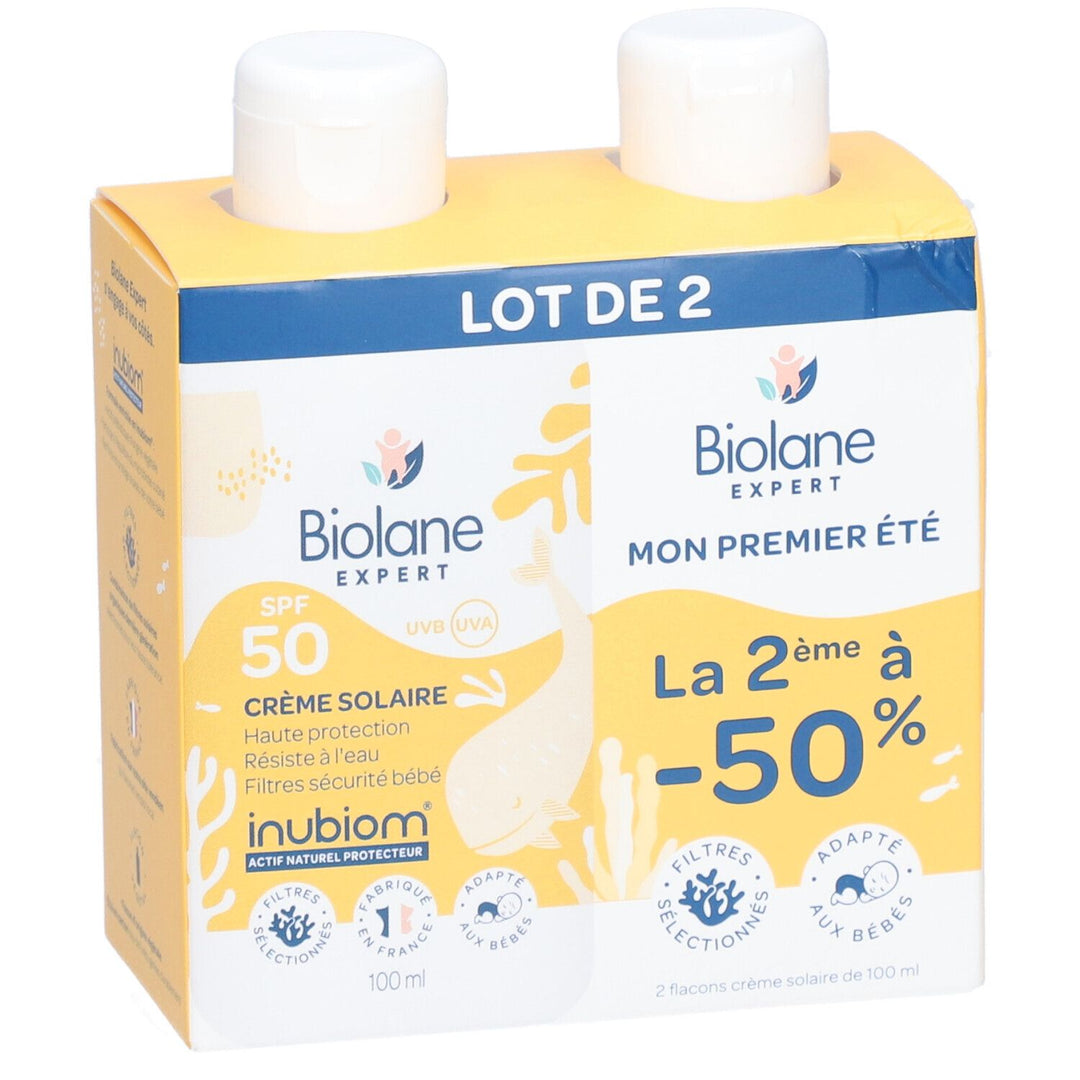 Biolane Expert SPF50 Sunscreen Babies & Children 100ml x2 (3.38fl oz x2)