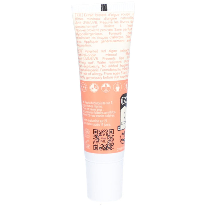 Laboratoires De Biarritz Organic Sun Care Balsamo Labbra Alta Protezione Mare e Montagna SPF30 15ml