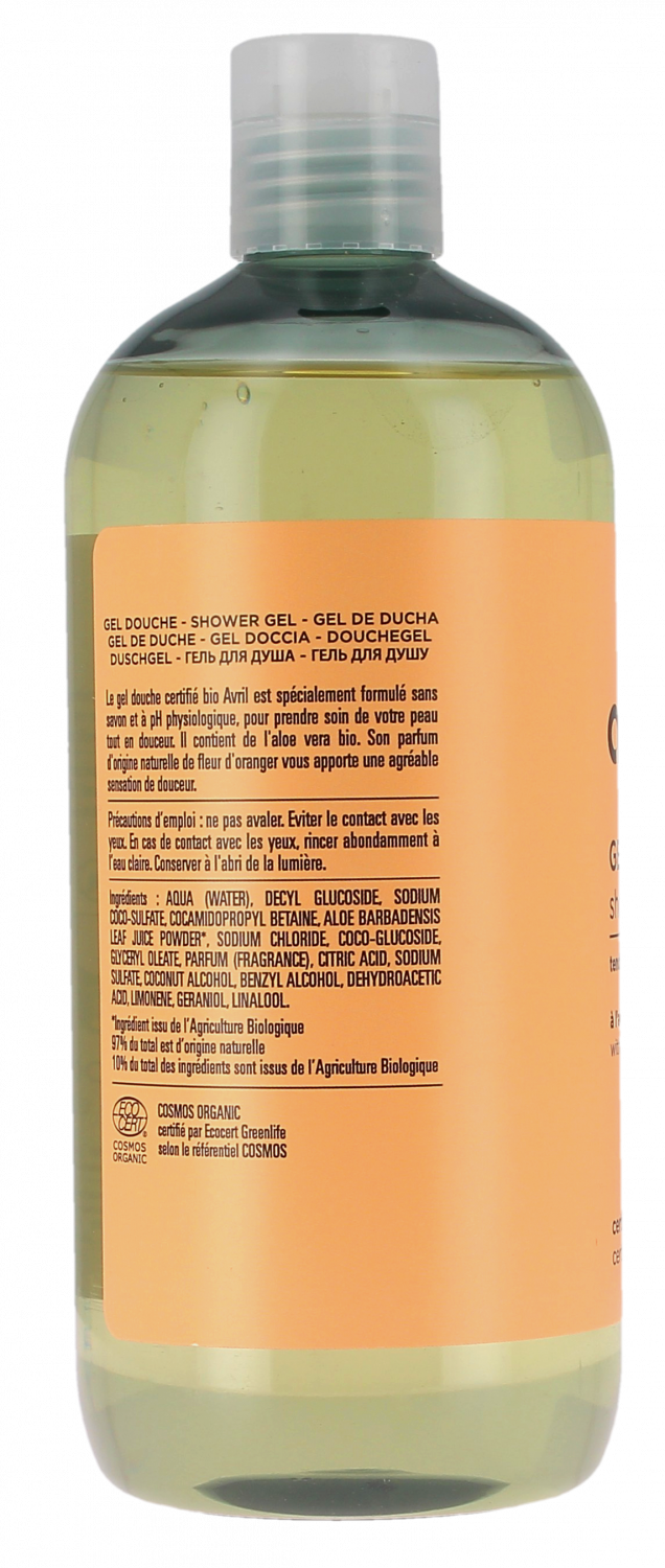Avril Gel Douche Doux à la Fleur d'Oranger Bio 500ml
