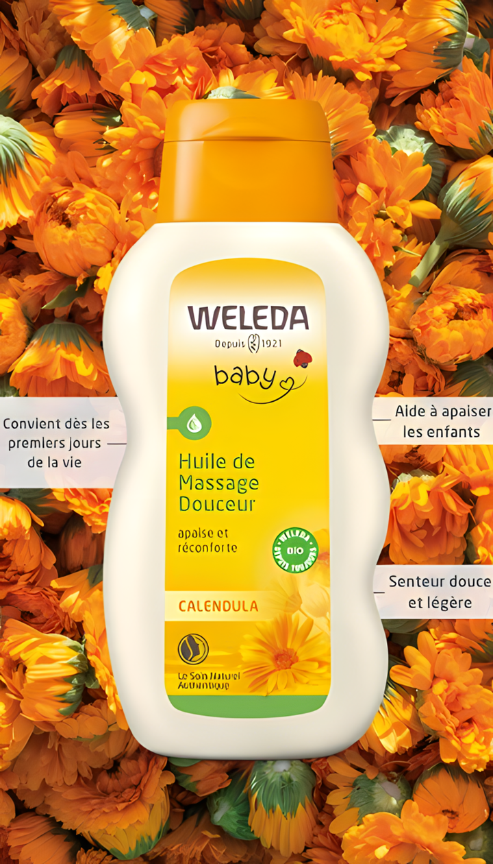 Weleda Calendula Baby Massage Oil 200ml (6.76fl oz)