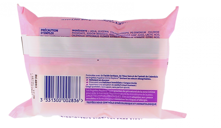 Replens Lingettes d’hygiène intime x25