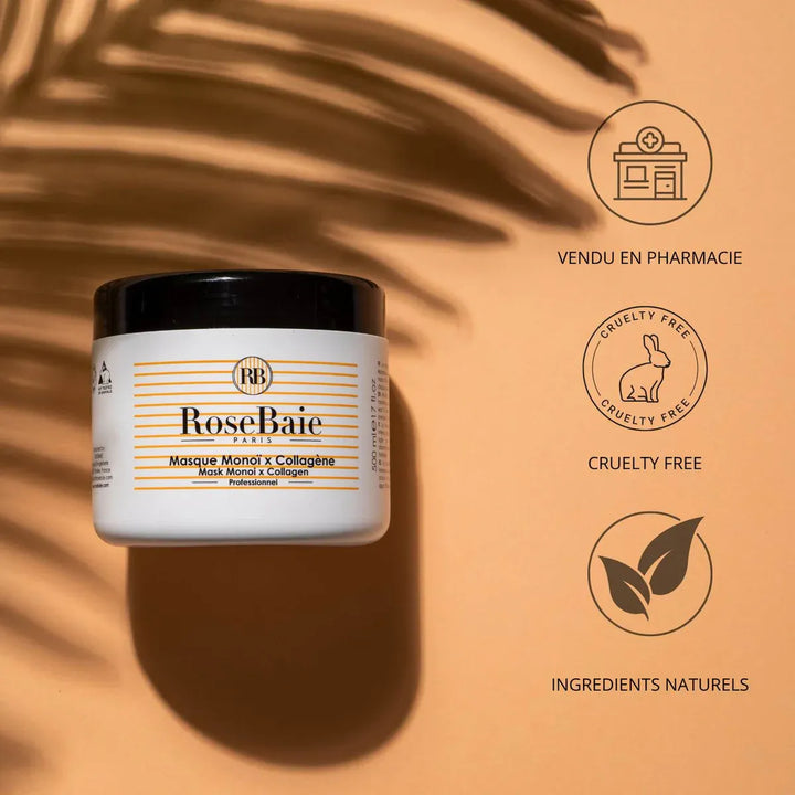 Rosebaie Monoï and Collagen Mask 500ml (16.91fl oz)