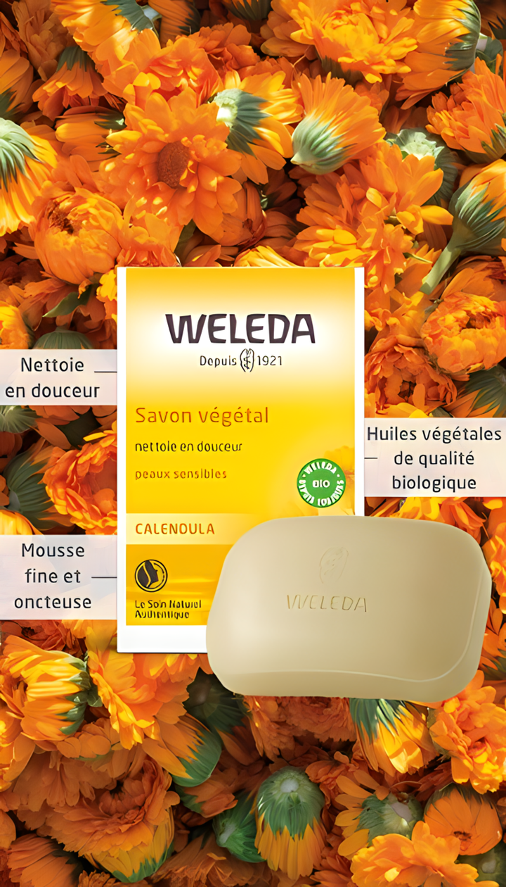 Weleda Calendula صابون نباتي للبشرة الحساسة 100g