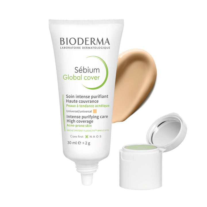 Bioderma Sebium Global Cover Intensive Purifying Care High Coverage for Acne-Prone Skin 30ml (1.01fl oz)