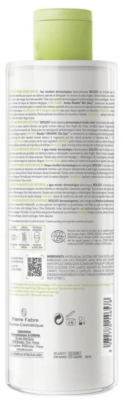 A-Derma Biology Agua micelar dermatológica limpiadora ecológica 400ml