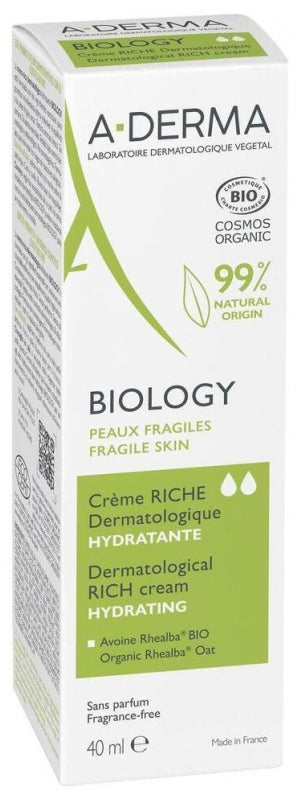 A-Derma Biology Hydrating Rich Cream 40ml (1.35fl oz)