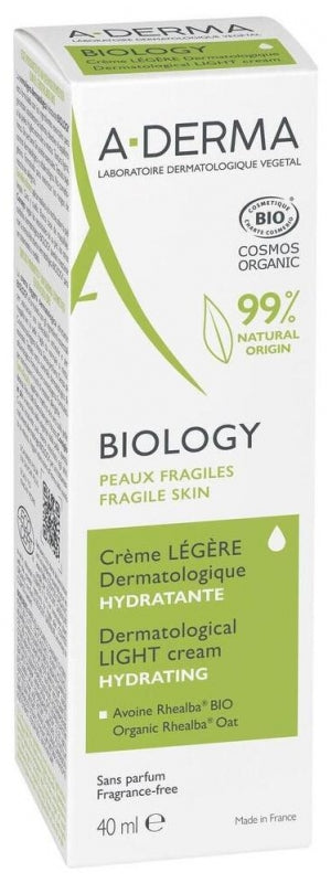 A-Derma Biology Hydrating Light Cream 40ml (1.35fl oz)