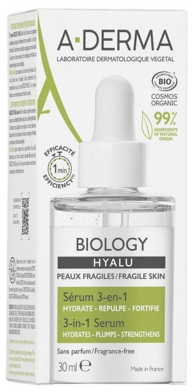 A-Derma Biology 3 in 1 Serum Hyalu 30ml (1.01fl oz)